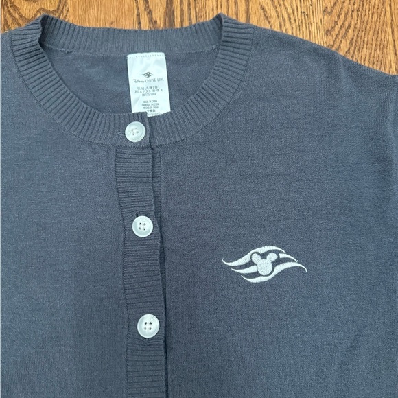 Disney Cruise Line Women’s Gray Cardigan Sweater Button Up Size Large - Picture 2 of 6